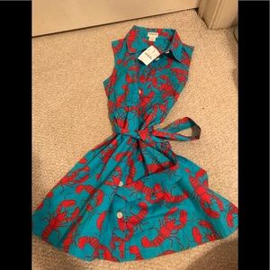 Crewcuts girl’s dress nwt 6 lobster shirt dress